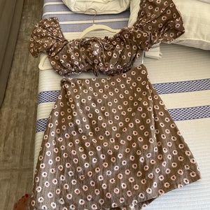 SABO SKIRT JADEN TOP DAISY BROWN SET